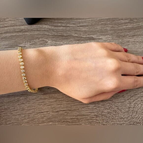 Tennisābezel set braceletāN654 - Picture 6 of 8